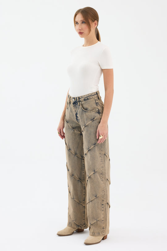 Routines Vintage Detailed Straight Jeans 5265