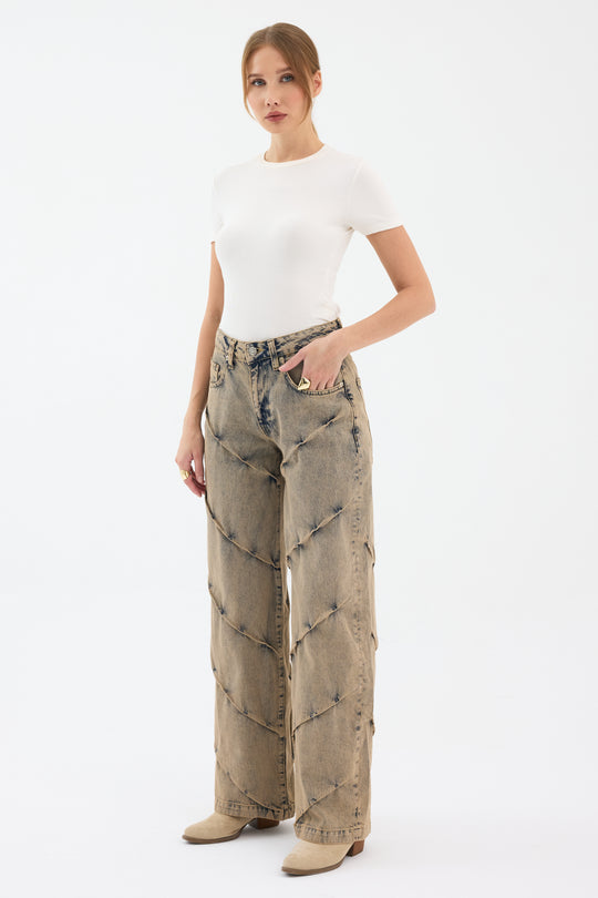 Routines Vintage Detailed Straight Jeans 5265