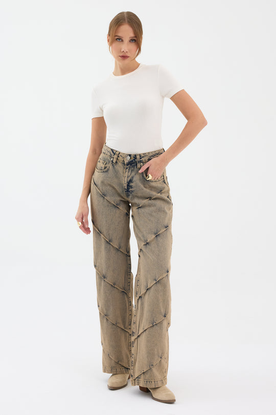 Routines Vintage Detailed Straight Jeans 5265