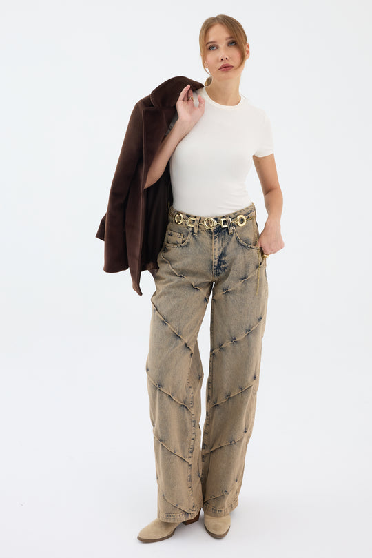 Routines Vintage Detailed Straight Jeans 5265