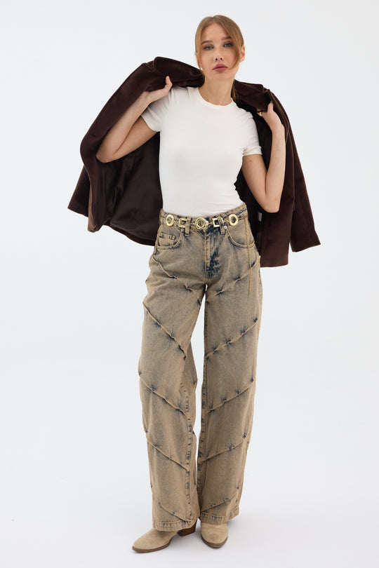 Routines Vintage Detailed Straight Jeans 5265