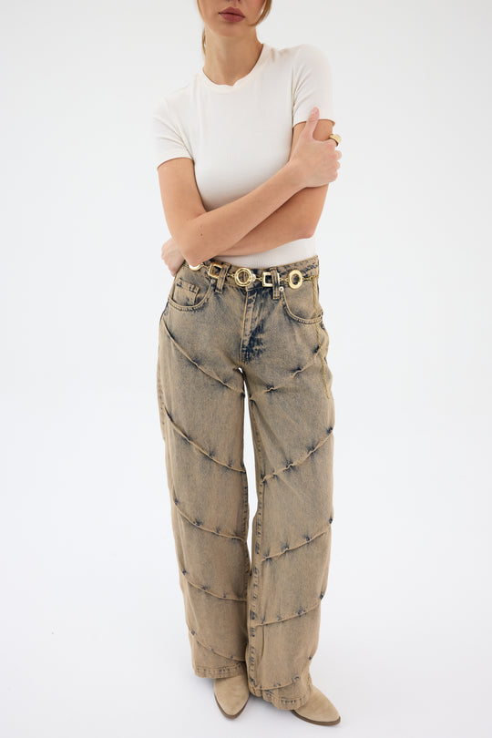 Routines Vintage Detailed Straight Jeans 5265