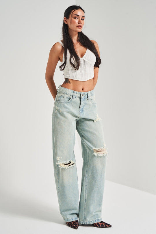 Routines Vintage Ripped Baggy Jeans 3495 Jeans Routines Fashion