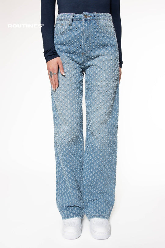 Sem Pattern Straight Fit Jeans Jeans Routines Fashion   
