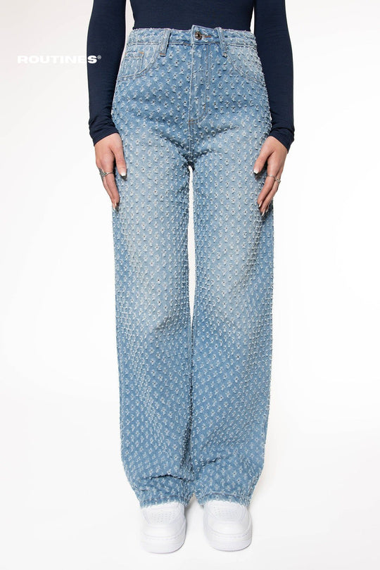 Sem Pattern Straight Fit Jeans Jeans Routines Fashion   