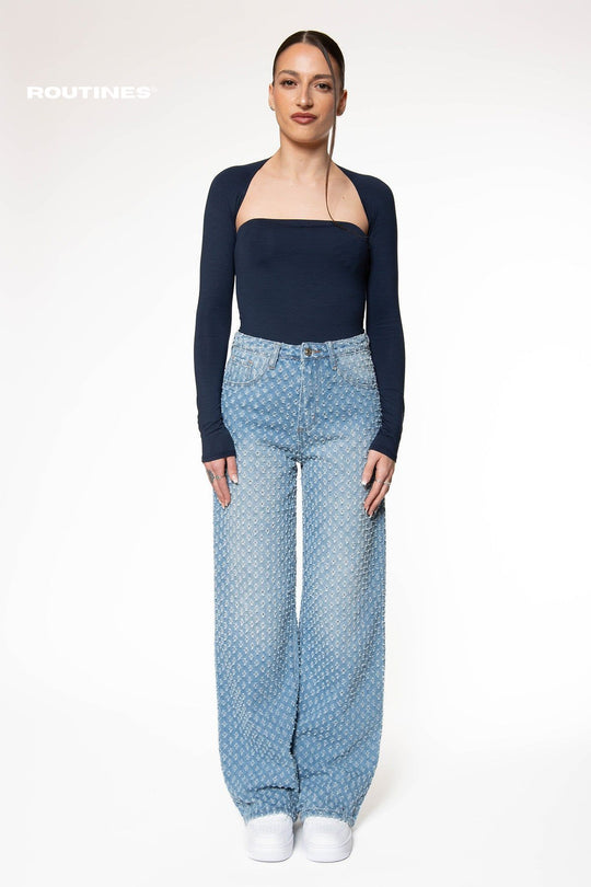 Sem Pattern Straight Fit Jeans Jeans Routines Fashion   
