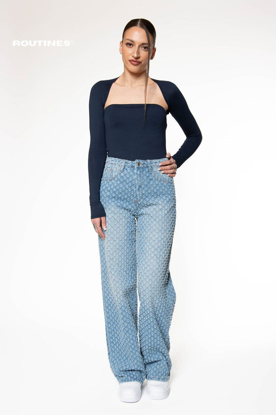 Sem Pattern Straight Fit Jeans Jeans Routines Fashion   