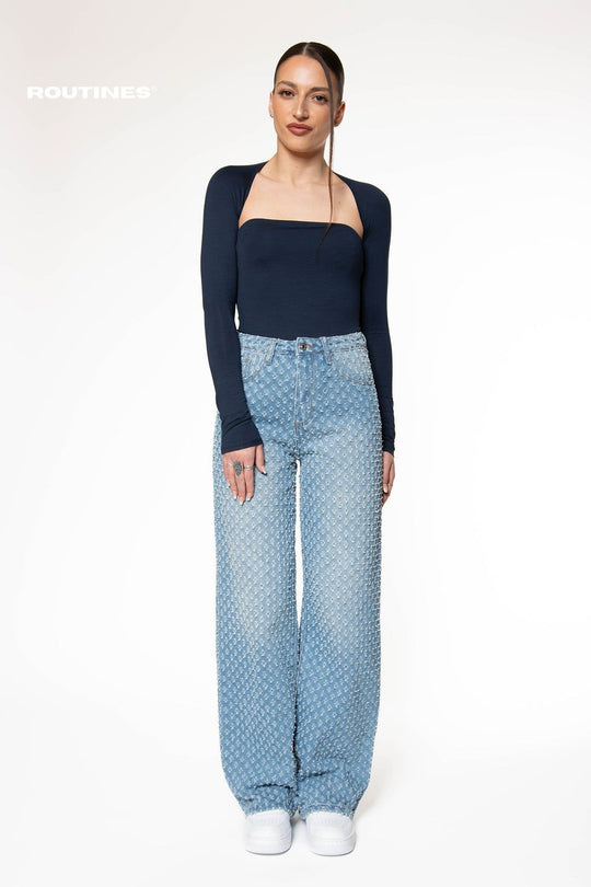 Sem Pattern Straight Fit Jeans Jeans Routines Fashion   