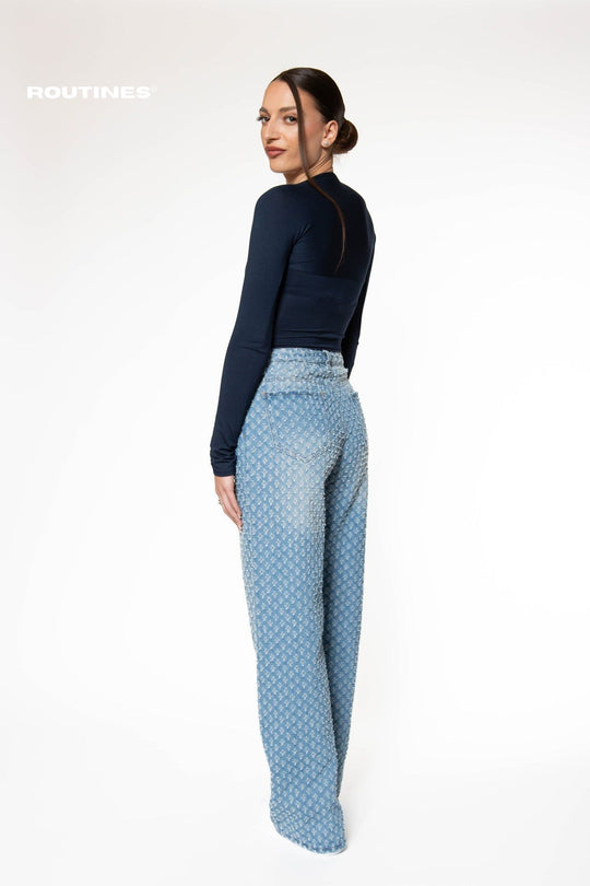 Sem Pattern Straight Fit Jeans Jeans Routines Fashion   