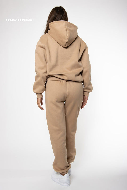 Milana Jogging Set - Dark Beige Set Routines Fashion   