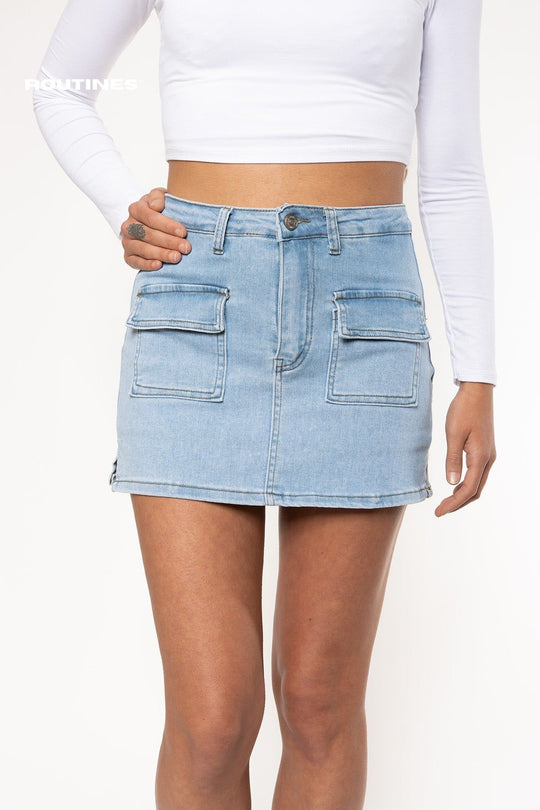 Rosalia Stretch Cargo Skort Jeans Skort Routines Fashion   